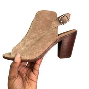 Frye Women's Ash Courtney Suede Slingback Mule Heels Shoes Size 8B